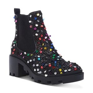 New Betsey Johnson Women's Rowann Lug Sole Booties